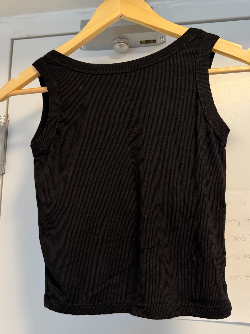 Moschino Black Ribbed Logo Tank - Picture 3 of 4